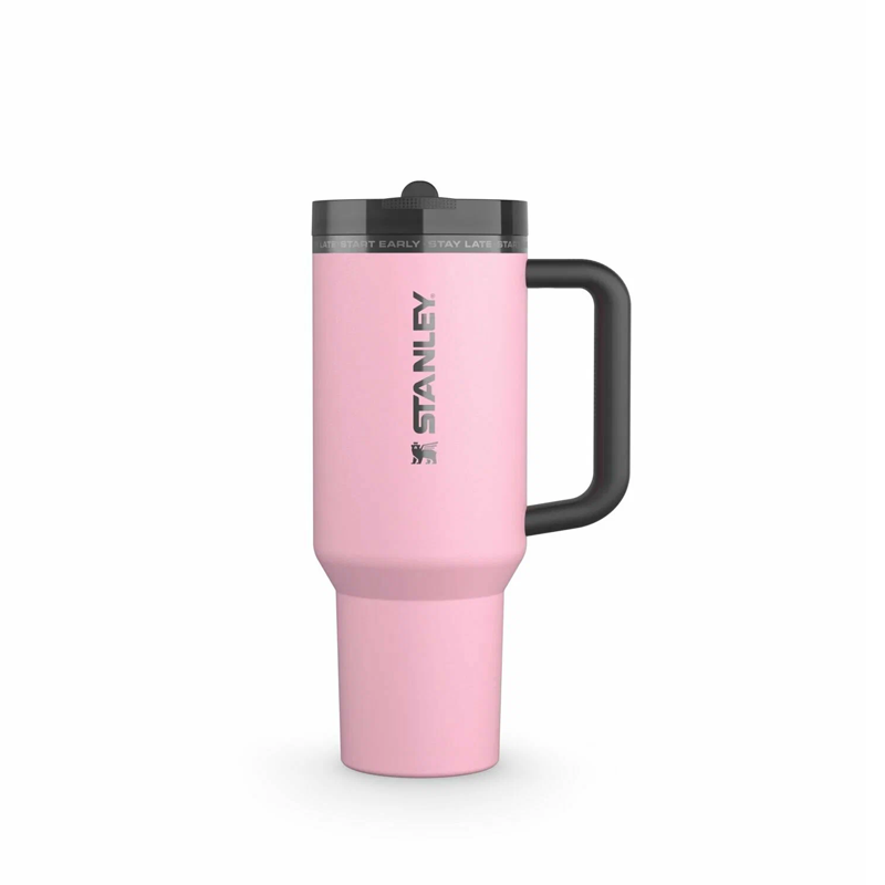 Термокружка STANLEY MESSI H2.0 1,18L с трубочкой розовый