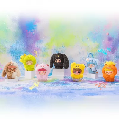 Мягкая игрушка Q-Baby Волосатые монстры - Эмоции в сюрприз-боксе 12-14см, 1шт.,