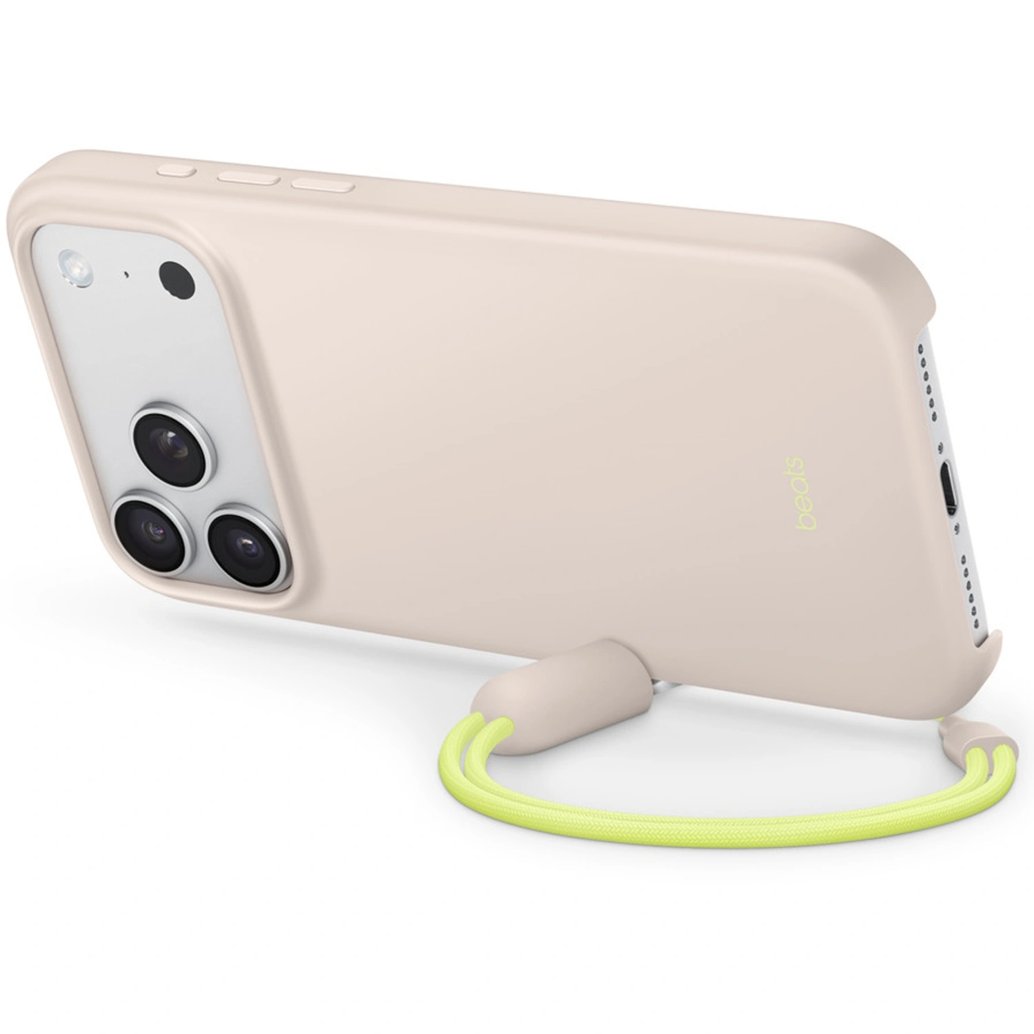 Чехол iP 17 Pro Max Beats с подставкой (Beige)