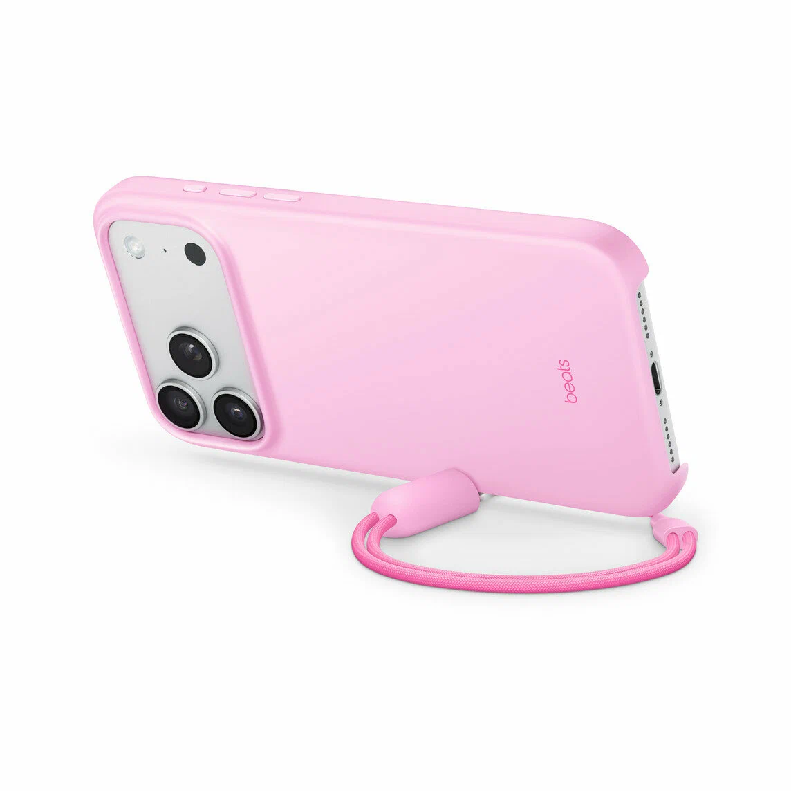 Чехол iP 17 Pro Max Beats с подставкой (Pink)