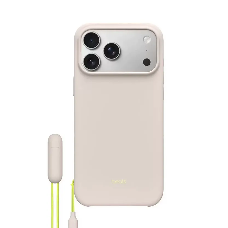 Чехол iP 17 Pro Max Beats с подставкой (Beige)